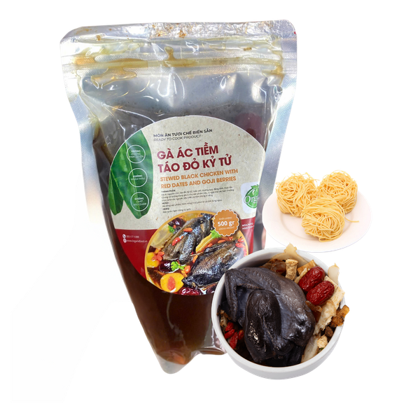 Gà Ác Tiềm Thuốc Bắc + Mì Bếp O - túi 500gr