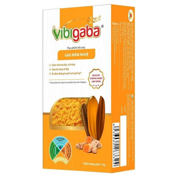 Gạo mầm vibigaba nghệ hộp 1kg