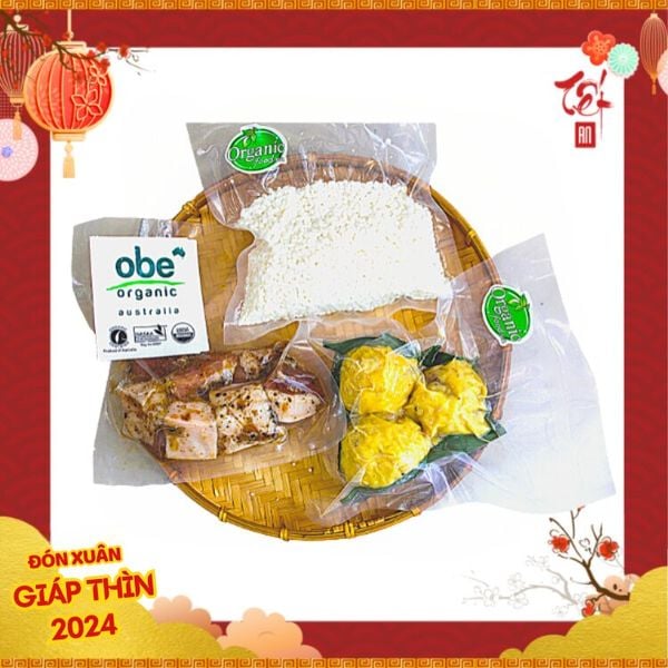 Combo nguyên liệu làm bánh chưng bò obe hữu cơ
