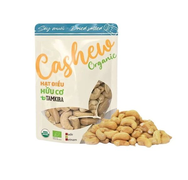Hạt điều hữu cơ Tamkira sấy muối 120g