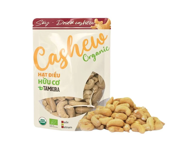 Hạt điều hữu cơ Tamkira sấy nguyên vị 120g