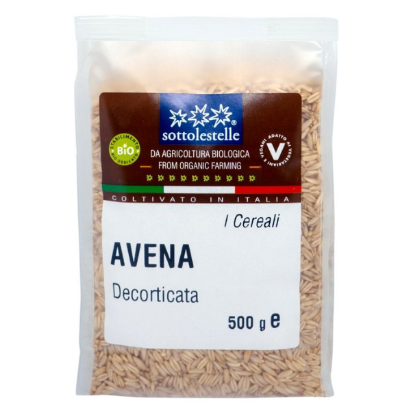 Hạt yến mạch hữu cơ đã bóc vỏ sottolestelle 500g