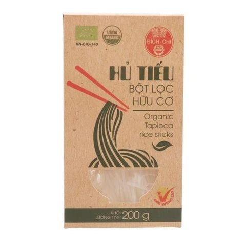 Hủ tiếu bột lọc hữu cơ Bích Chi 200g