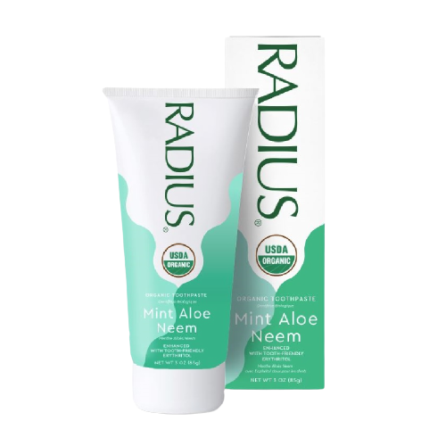 Kem đánh răng hữu cơ vị bạc hà lô hội radius 85g