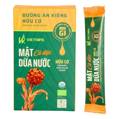 Mật Dừa Nước Cô Đặc VIETNIPA hữu cơ - Hộp 10x15g