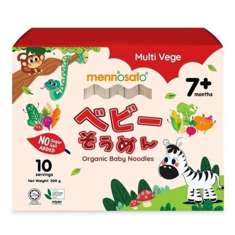 Mì ăn dặm cho bé vị rau củ hỗn hợp mennosato 300g