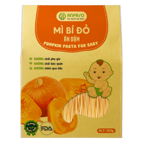 Mì bí đỏ ăn dặm nguyên chất organic Anpaso 120g