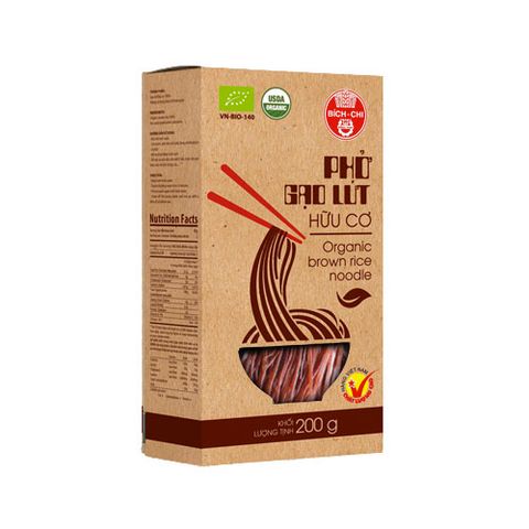 Phở gạo lứt hữu cơ bích chi hộp 200g