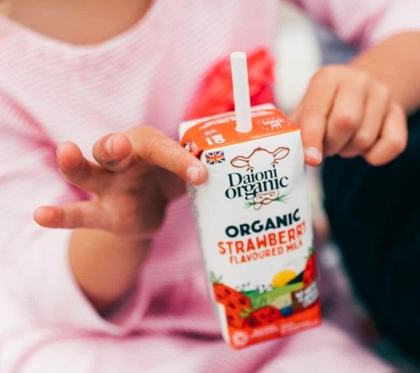 Sữa tươi hữu cơ vị dâu Daioni 200ml
