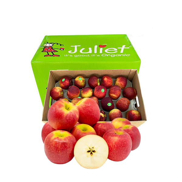 Táo đỏ hữu cơ Juliet Pháp nguyên thùng 18kg