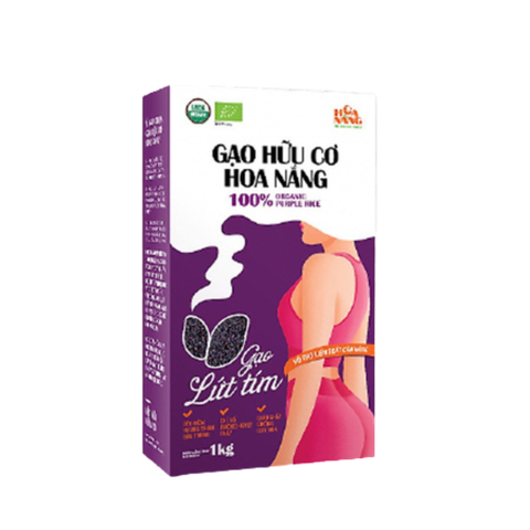 Gạo lứt tím hữu cơ Hoa Nắng - hộp 1kg