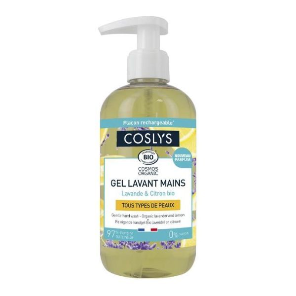 Nước rửa tay hoa oải hương và chanh hữu cơ Coslys 300ml