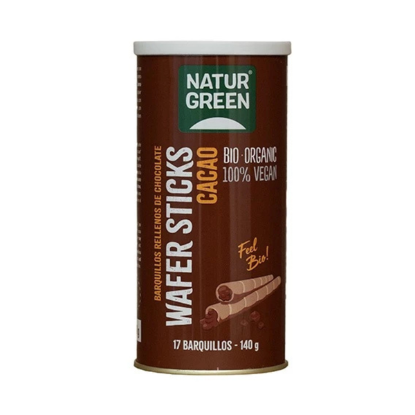 Bánh ống quế NaturGreen socola hữu cơ 140g