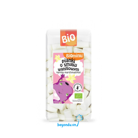 Kẹo dẻo marshmallows vị vani hữu cơ Biominki 100g
