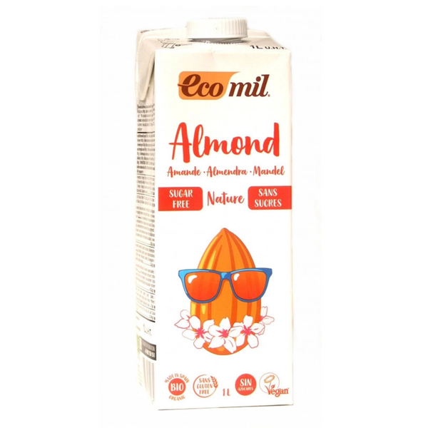 Sữa Nước hạnh nhân calcium không đường Ecomil 1L