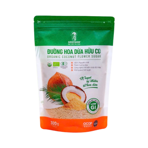 Đường hoa dừa hữu cơ Sokfarm 300gr