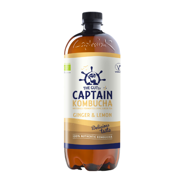 Trà kombucha hữu cơ the Gutsy Captain vị chanh gừng