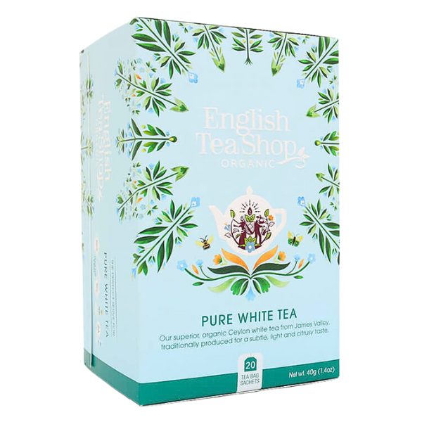 Trà organic english pure white tea hiệu english tea shop loại 20g