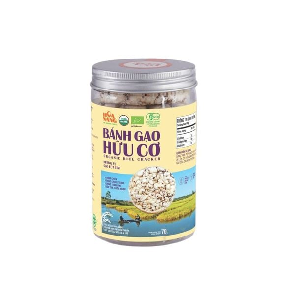 Bánh Gạo Lứt Tím Hữu Cơ Hoa Nắng 70g