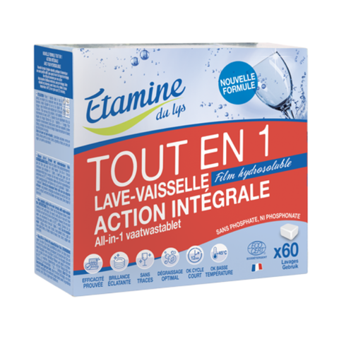 Viên rửa bát All in 1 Etamine du lys - 60 viên