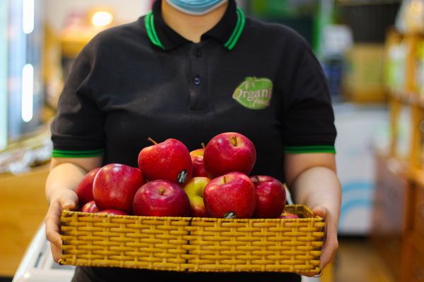 Táo đỏ hữu cơ Dazzle size 70-90 - thùng 17kg