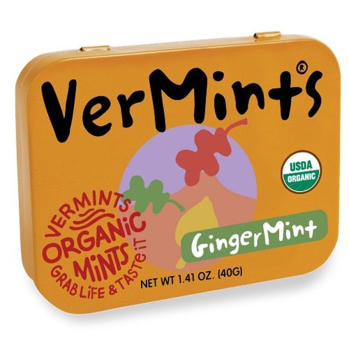 Kẹo Hữu Cơ Vị Gừng Bạc Hà Vermints 40g