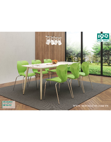 Bộ bàn ăn BA01, ghế tựa GT07