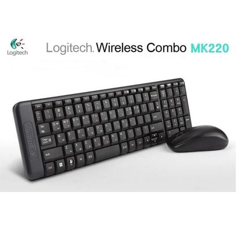 Bộ bàn phím chuột không dây Logitech MK220 USB-Wireless