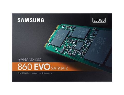 Ổ SSD Samsung 860 Evo 250Gb M2.2280 (đọc: 550MB/s /ghi: 520MB/s)