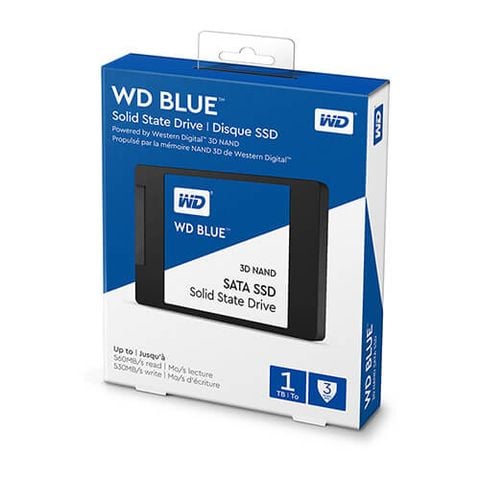 Ổ SSD Western Blue 1Tb SATA3 3D NAND (đọc: 560MB/s /ghi: 530MB/s)