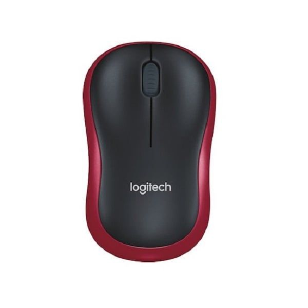 Chuột không dây Logitech M185 (Đen viền đỏ)