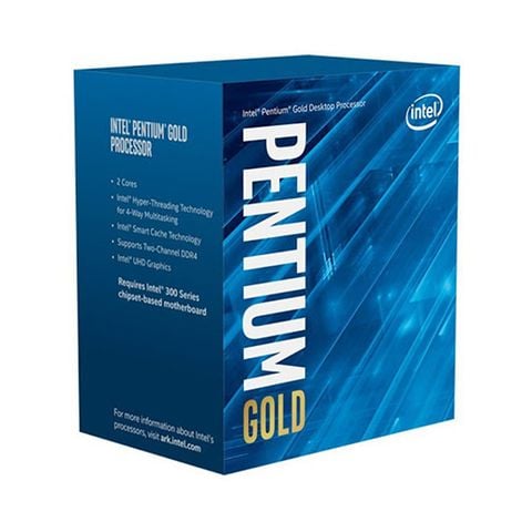 Bộ VXL Intel Comet lake Pentium Gold G6400 (4.1Ghz / 4MB Cache / 2 Core/ 4 Threads/ Intel UHD Graphic 630/ Socket 1200)