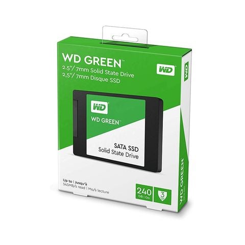 Ổ SSD Western Green 240Gb SATA3 3D NAND (đọc: 545MB/s /ghi: 465MB/s)