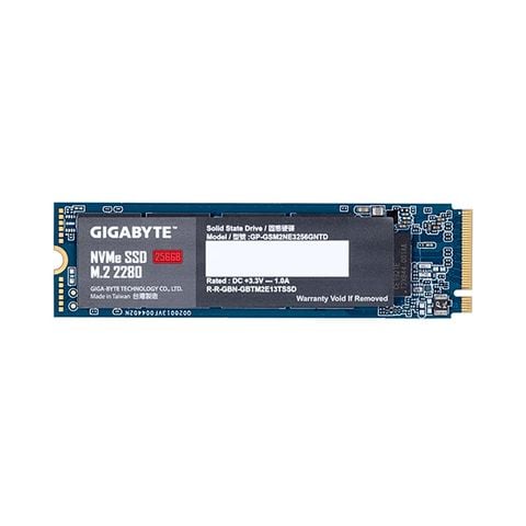 Ổ SSD Gigabyte 256Gb PCIe NVMe 3x4 M2-2280 (Đọc: 1700MB/s;Ghi 1100Mb/s)