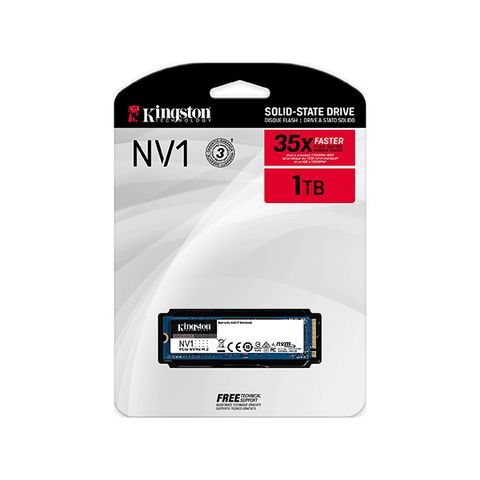 Ổ SSD Kingston NV1 1Tb PCIe NVMe Gen3x4 M2.2280 (đọc: 2100MB/s /ghi: 1700MB/s)