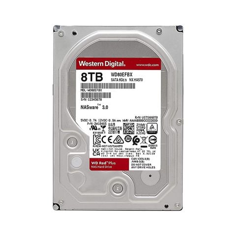 Ổ cứng Western Red Plus 8Tb WD80EFBX 3.5Inch 7200rpm 256Mb