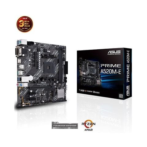 Bo mạch chủ Asus PRIME A520M-E (Chipset AMD A320/ Socket AM4/ VGA Onboard)