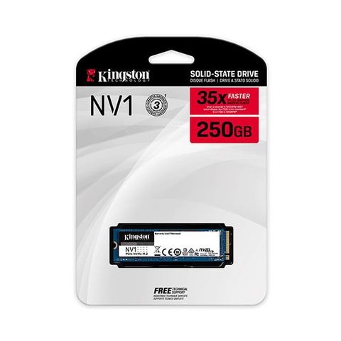 Ổ SSD Kingston NV1 250Gb PCIe NVMe Gen3x4 M2, 2280 (đọc: 2100MB/s /ghi: 1200MB/s)