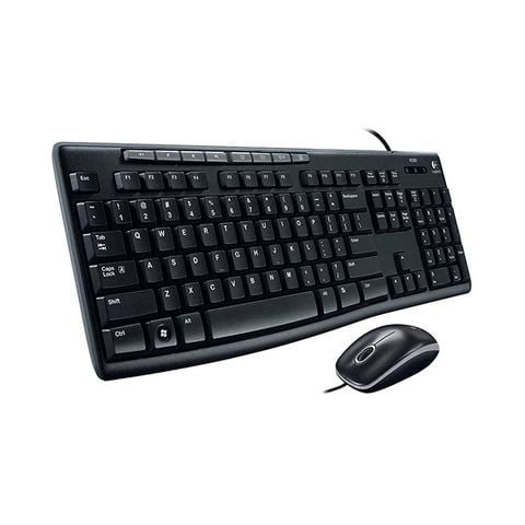 Bộ bàn phím chuột Logitech MK200 (USB, Có dây)