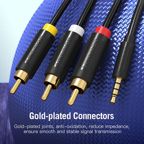 Cáp AV 3.5mm  to 3RCA Vention 1.5m BCJBG