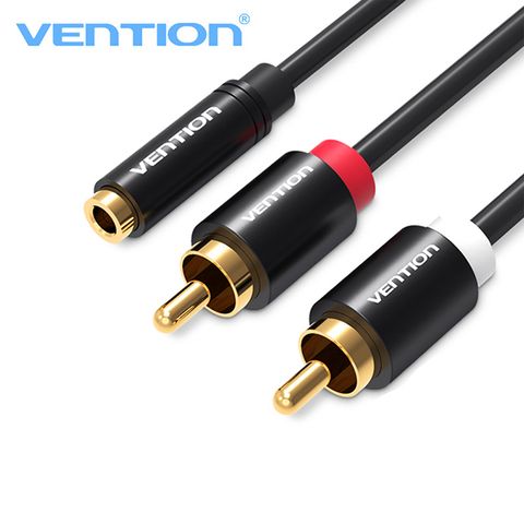 Cáp AV 3.5mm Female to 2RCA Male Vention 1.5m VAB-R01-B150