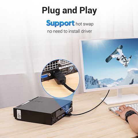 Cáp chuyển Displayport to DVI dài 1.5m Vention HAFBG