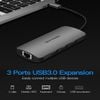 Cáp chuyển USB -C to USB3.0*3/Gigabit Ethernet/PD  Vention CHFHA