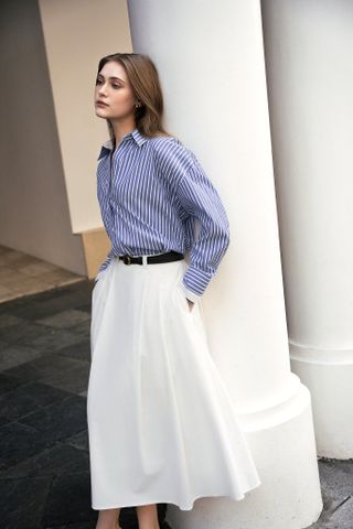  Mia Long Skirt - White 