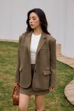  Vegan Suede Blazer - Olive 