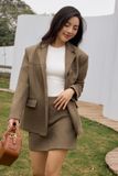  Suede Mini Skirt - Olive 
