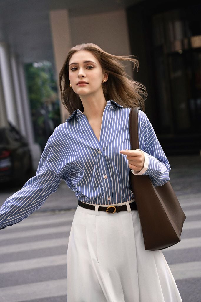 Basic Striped Shirt - Xanh Đậm