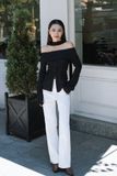  Black Off-shoulder Top 