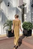  Beatrix Dress - Nâu Caramel 
