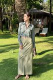  Khaki Midi Skirt - Olive 